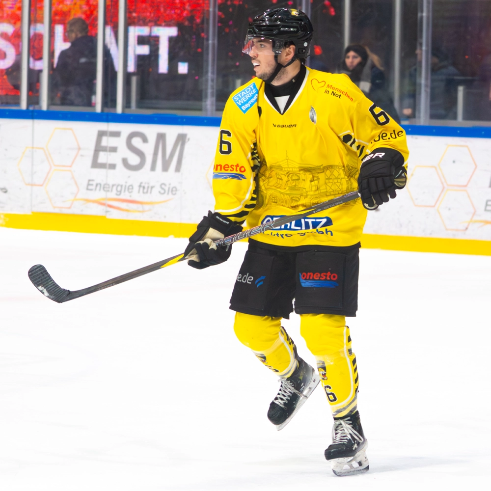 Alex Barber beim Spiel in Selb
